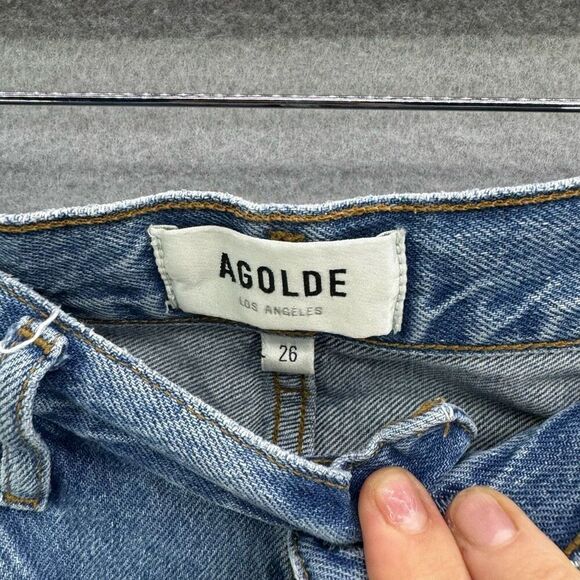 Agolde Jamie High Rise Classic Button Fly Straight Leg Jeans Size 26 - Picture 4 of 12
